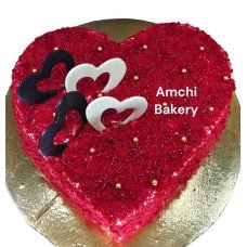 Red Velvet Heart Cake 